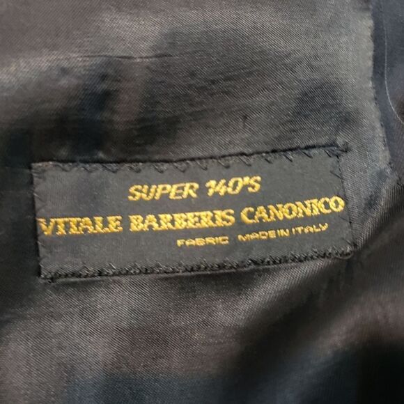 Leveti Blazer Size 46R Super 140's Vitale Barberis Canonico Sports Coat Jacket B - Picture 7 of 8